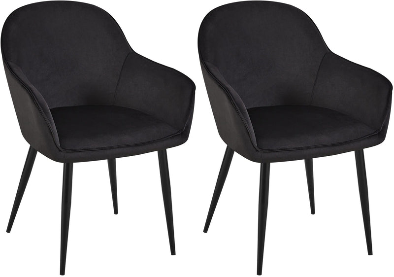 Set van 2 eetkamerstoelen Boise fluweel