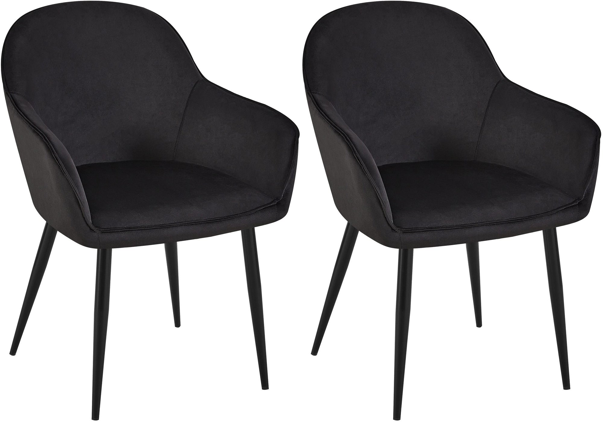 Set of 2 dining chairs Boise velvet