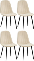 Set of 4 dining chairs Baxter velvet