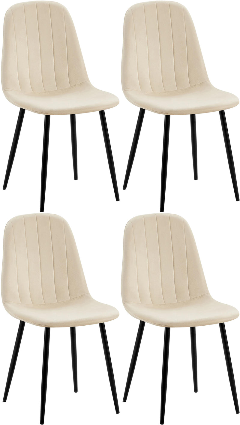 Set of 4 dining chairs Baxter velvet