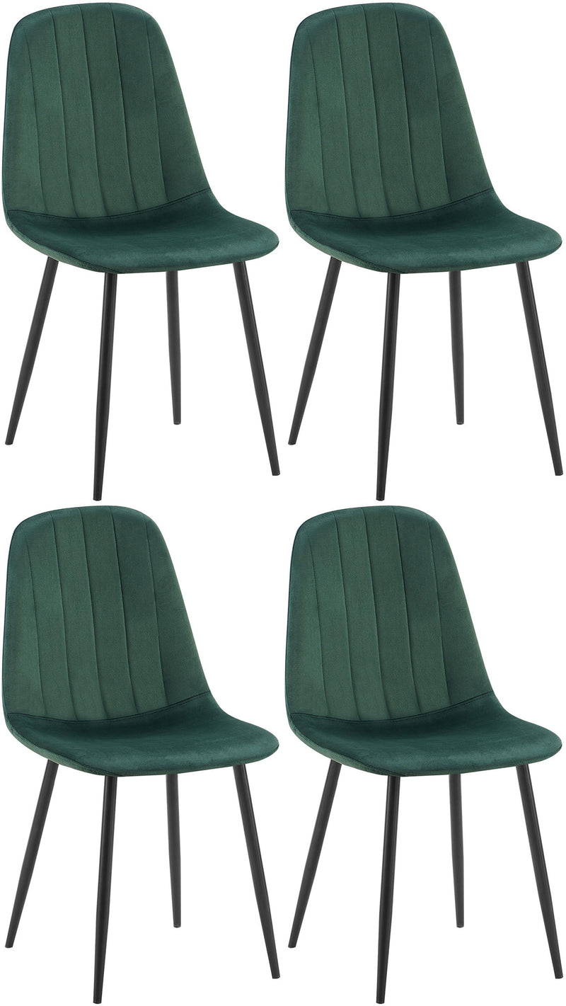 Set of 4 dining chairs Baxter velvet