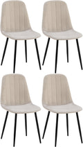 Set of 4 dining chairs Baxter velvet