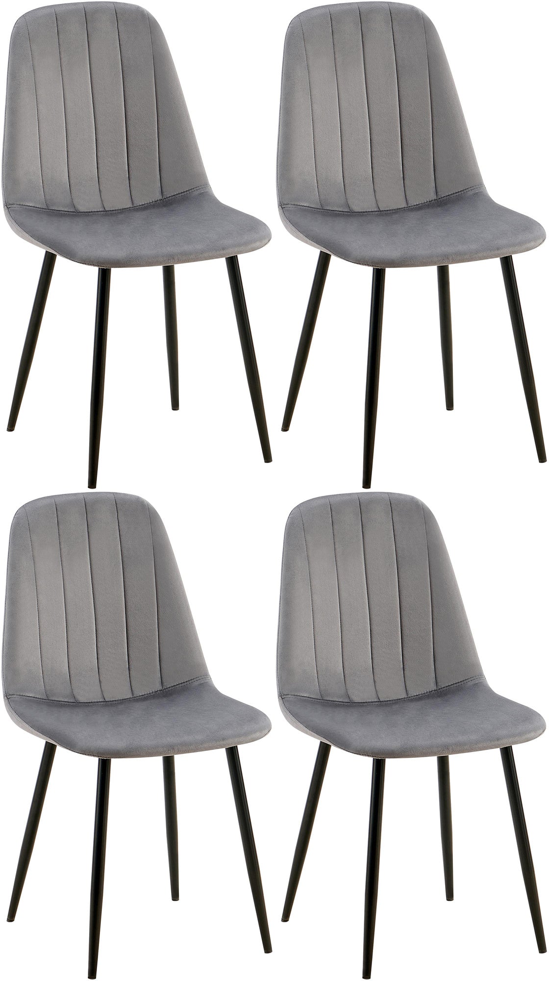 Set of 4 dining chairs Baxter velvet