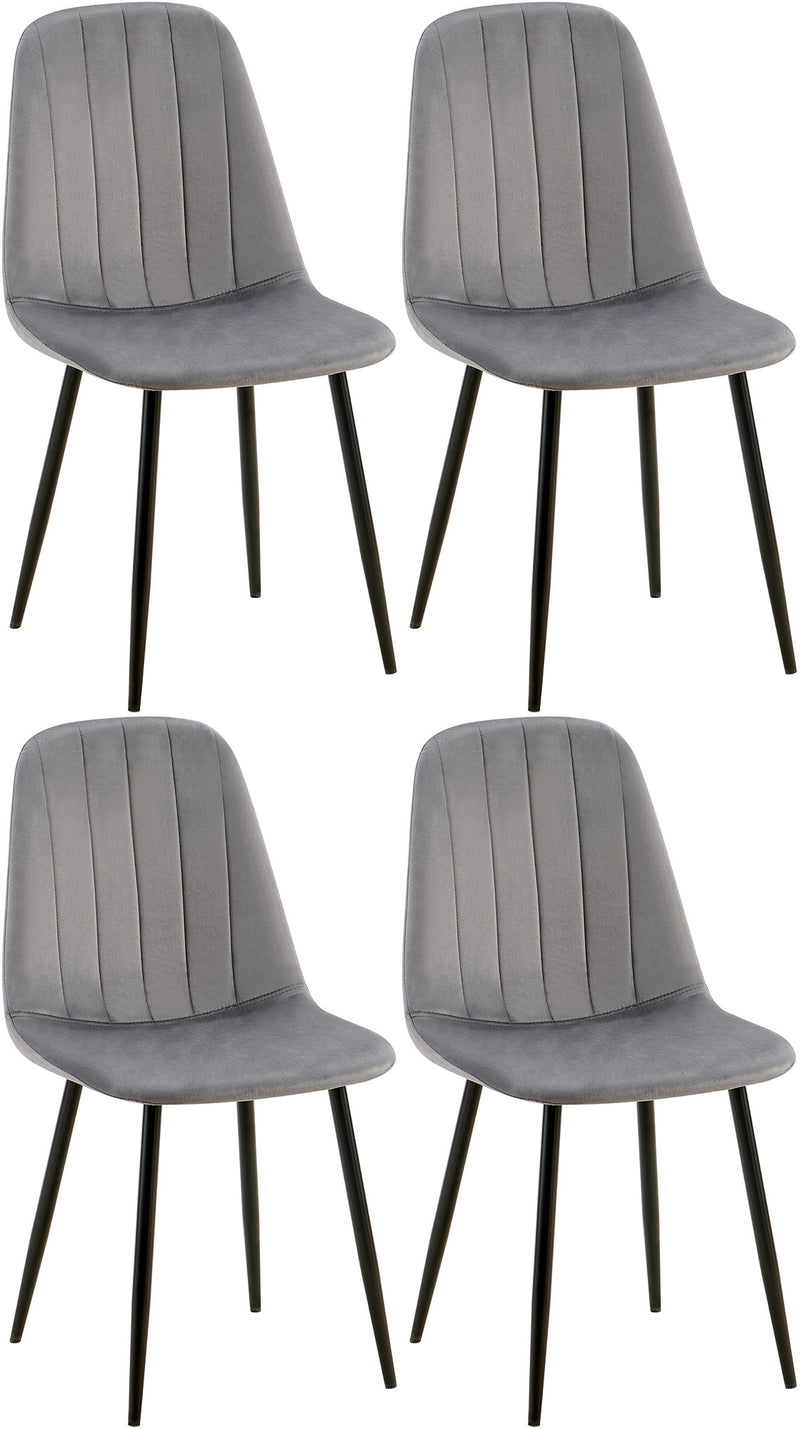 Set of 4 dining chairs Baxter velvet