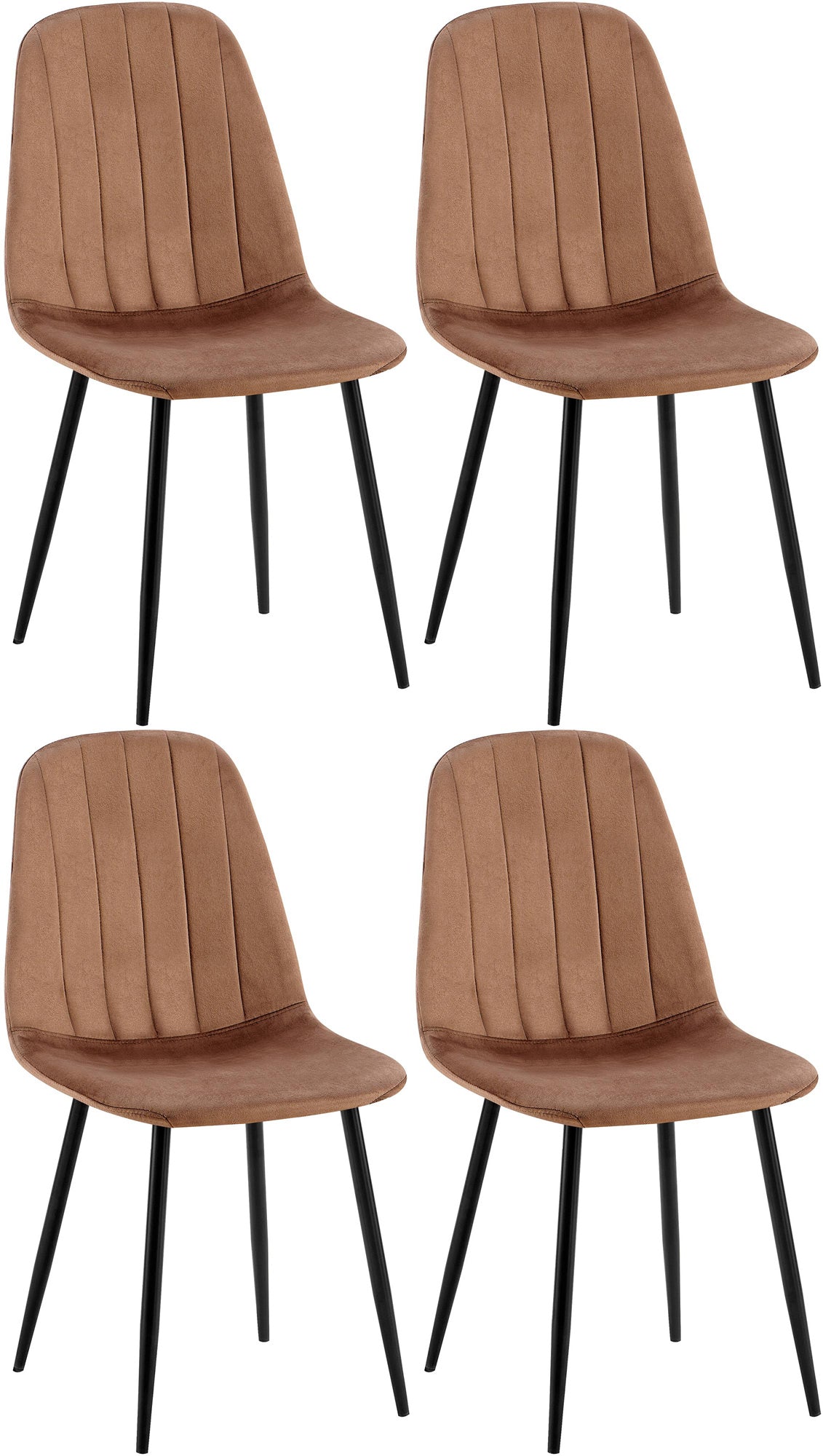 Set of 4 dining chairs Baxter velvet