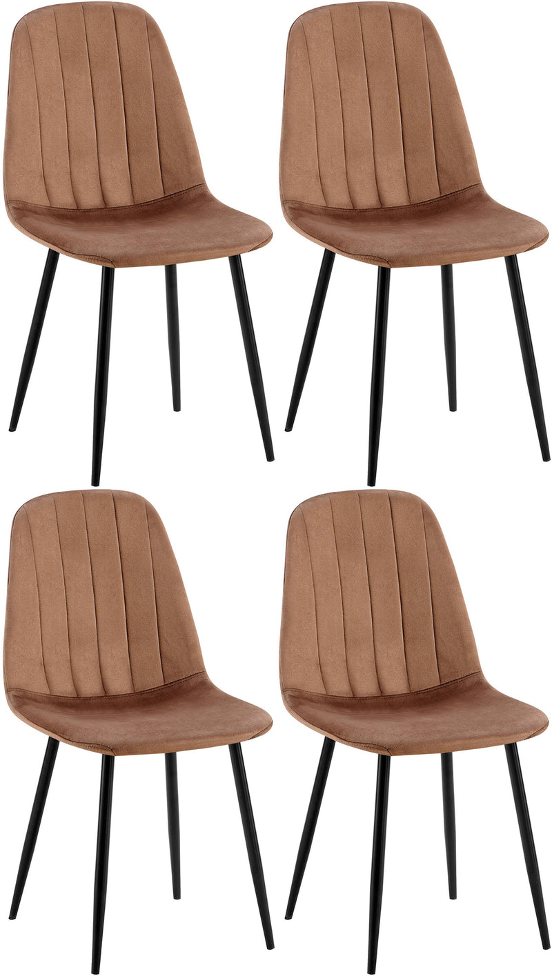 Set of 4 dining chairs Baxter velvet
