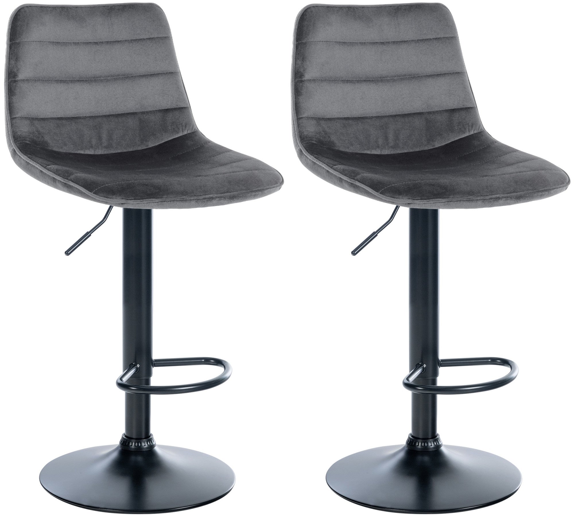Set van 2 barkrukken Lex fluweel