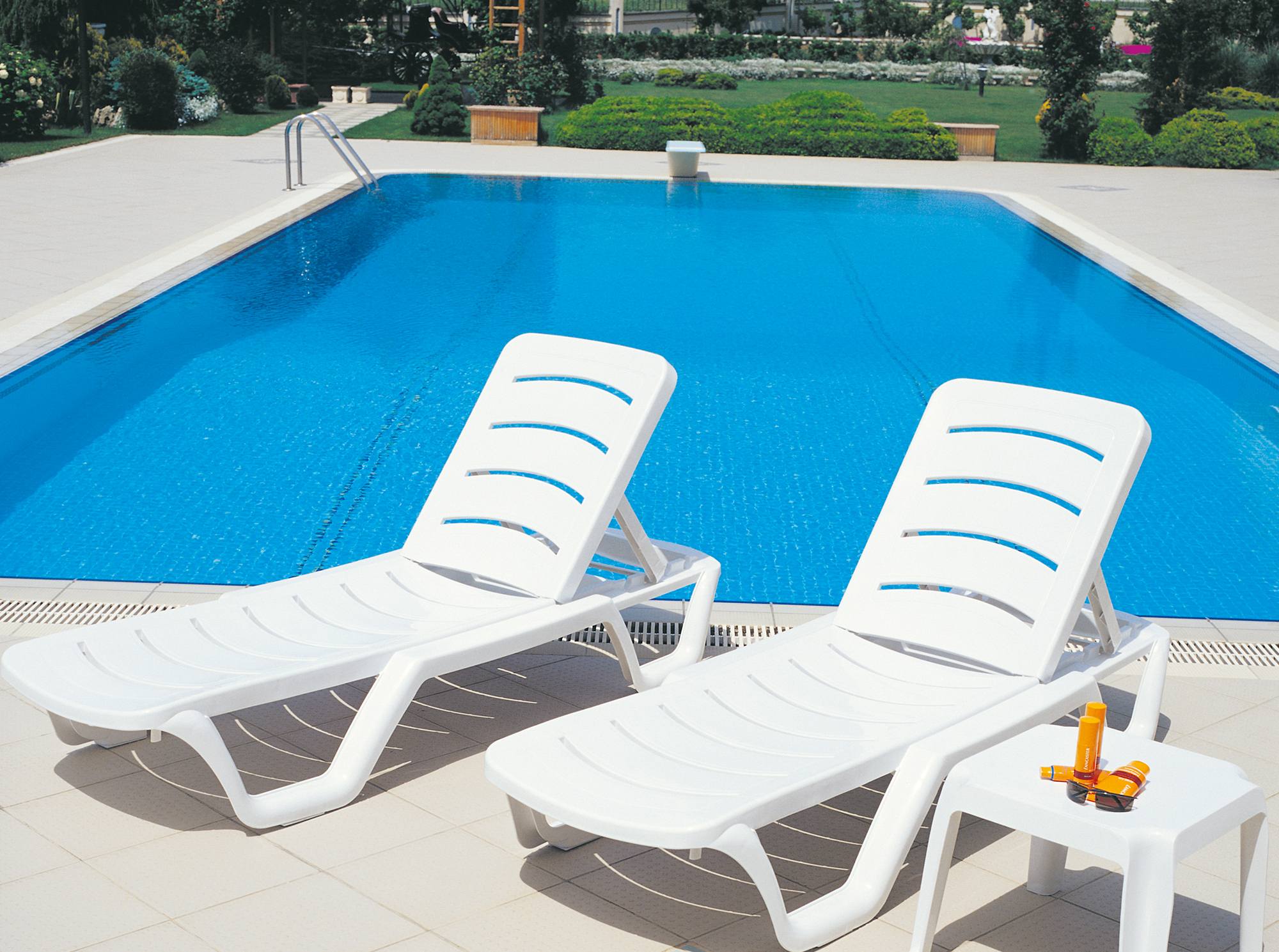 Set of 4 Bahama sun loungers
