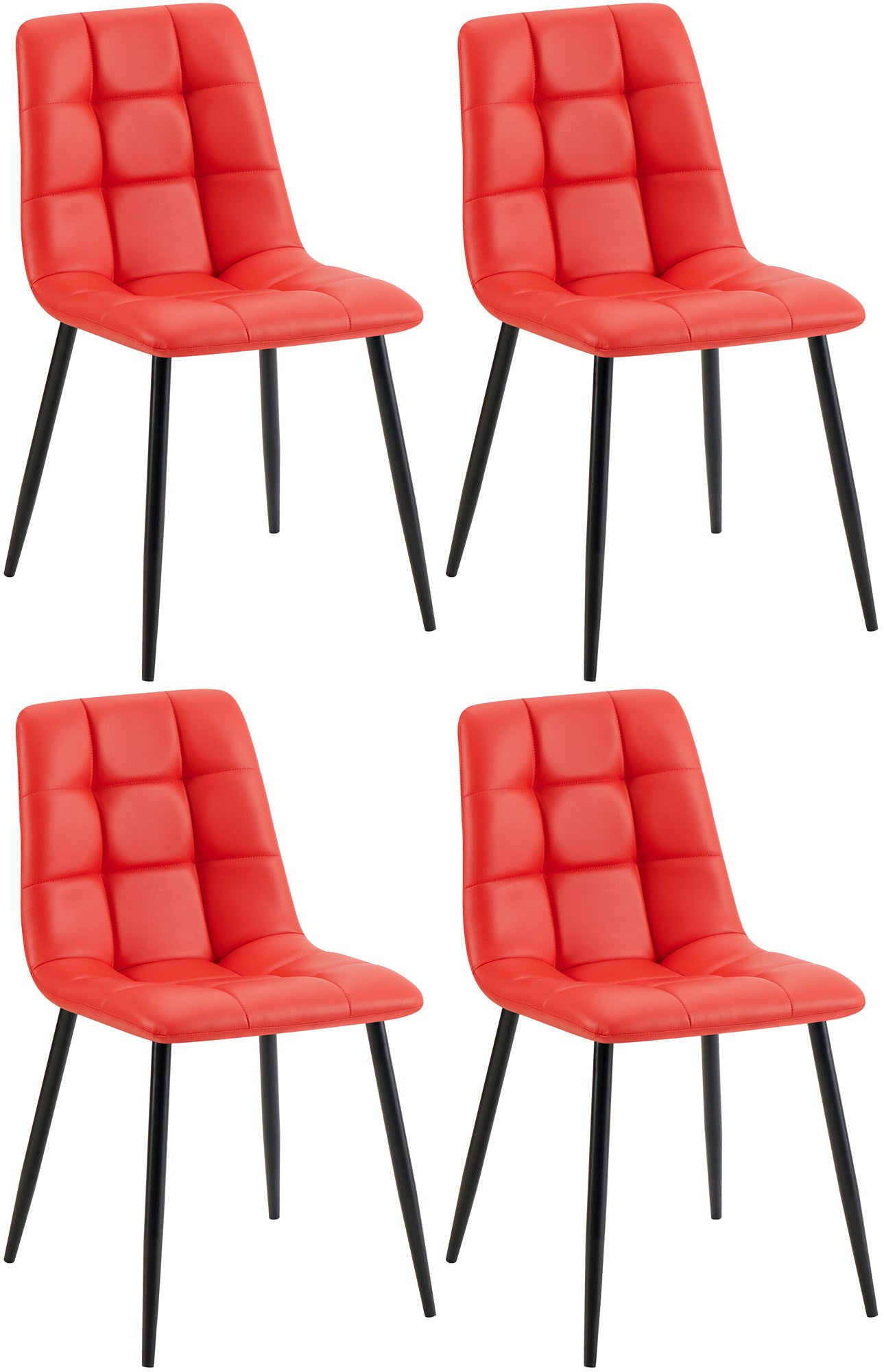 Set of 4 dining chairs Antibes faux leather