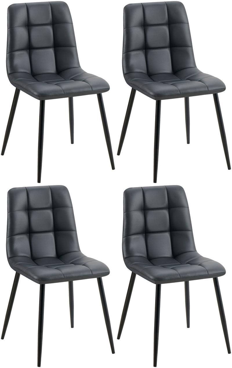 Set van 4 eetkamerstoelen Antibes kunstleer