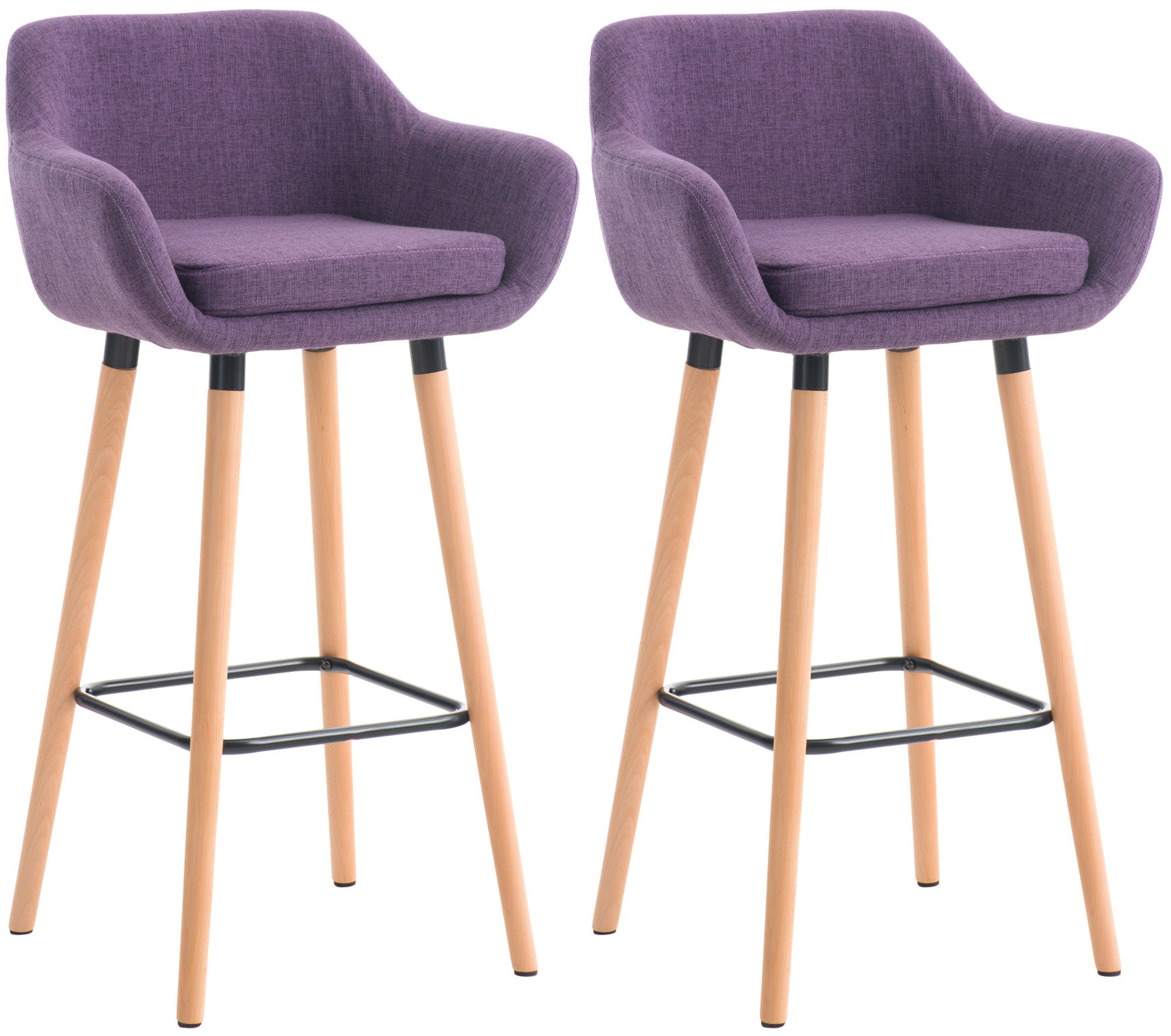 2er Set Barhocker Grant mit Stoffbezug