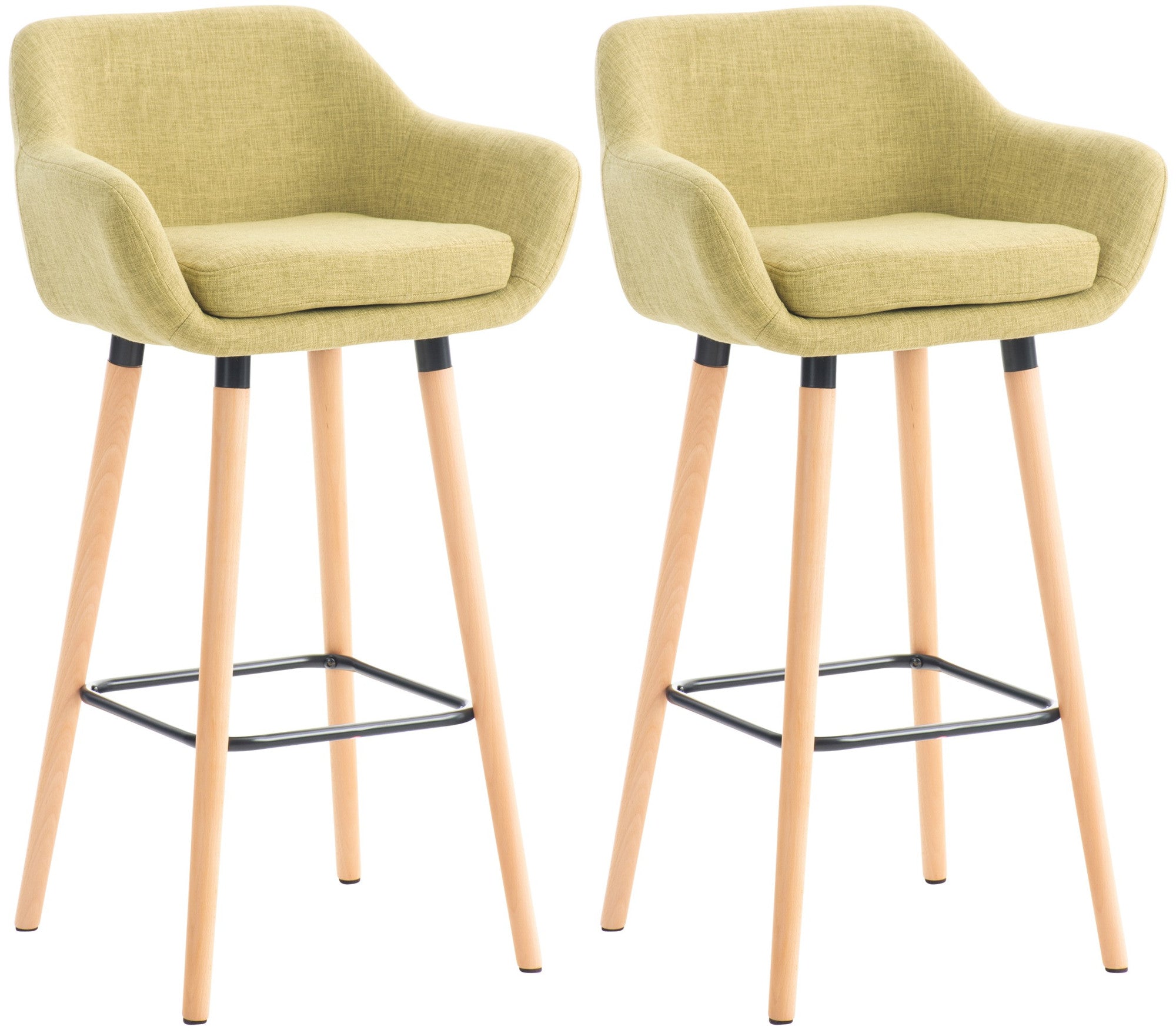 Set of 2 bar stools Grant with fabric cover