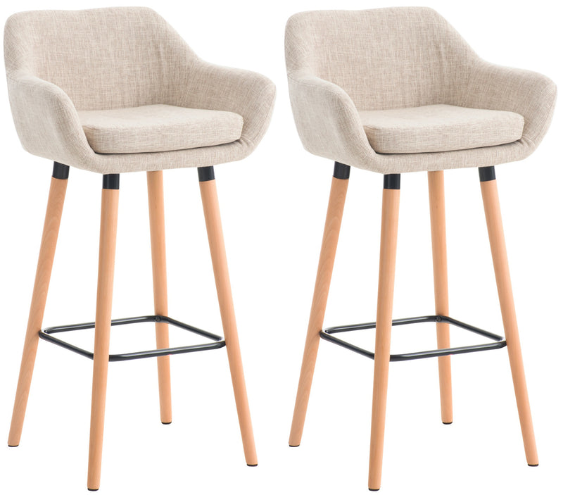 2er Set Barhocker Grant mit Stoffbezug
