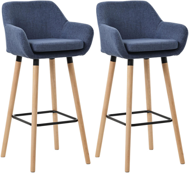 2er Set Barhocker Grant mit Stoffbezug