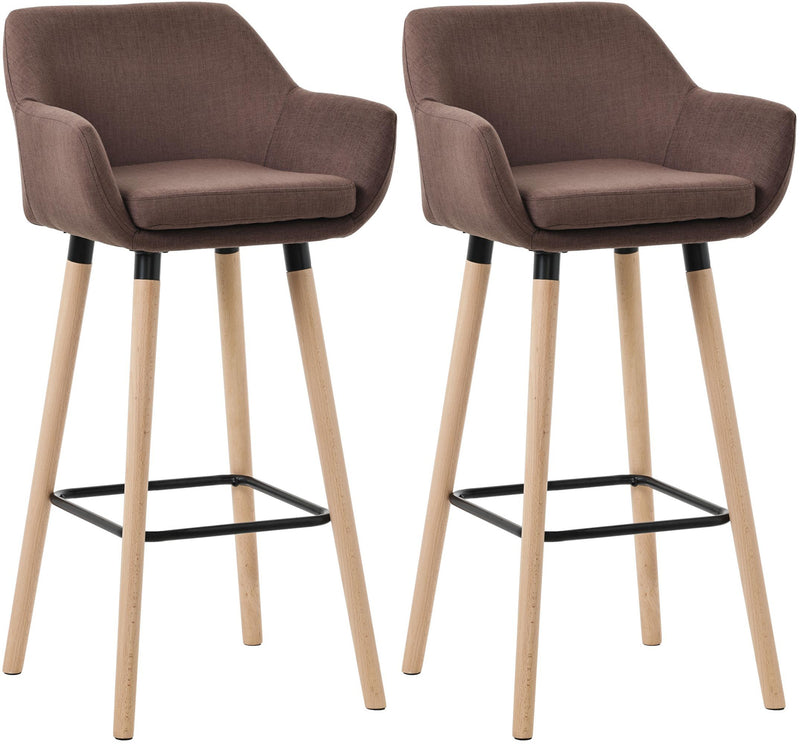 2er Set Barhocker Grant mit Stoffbezug