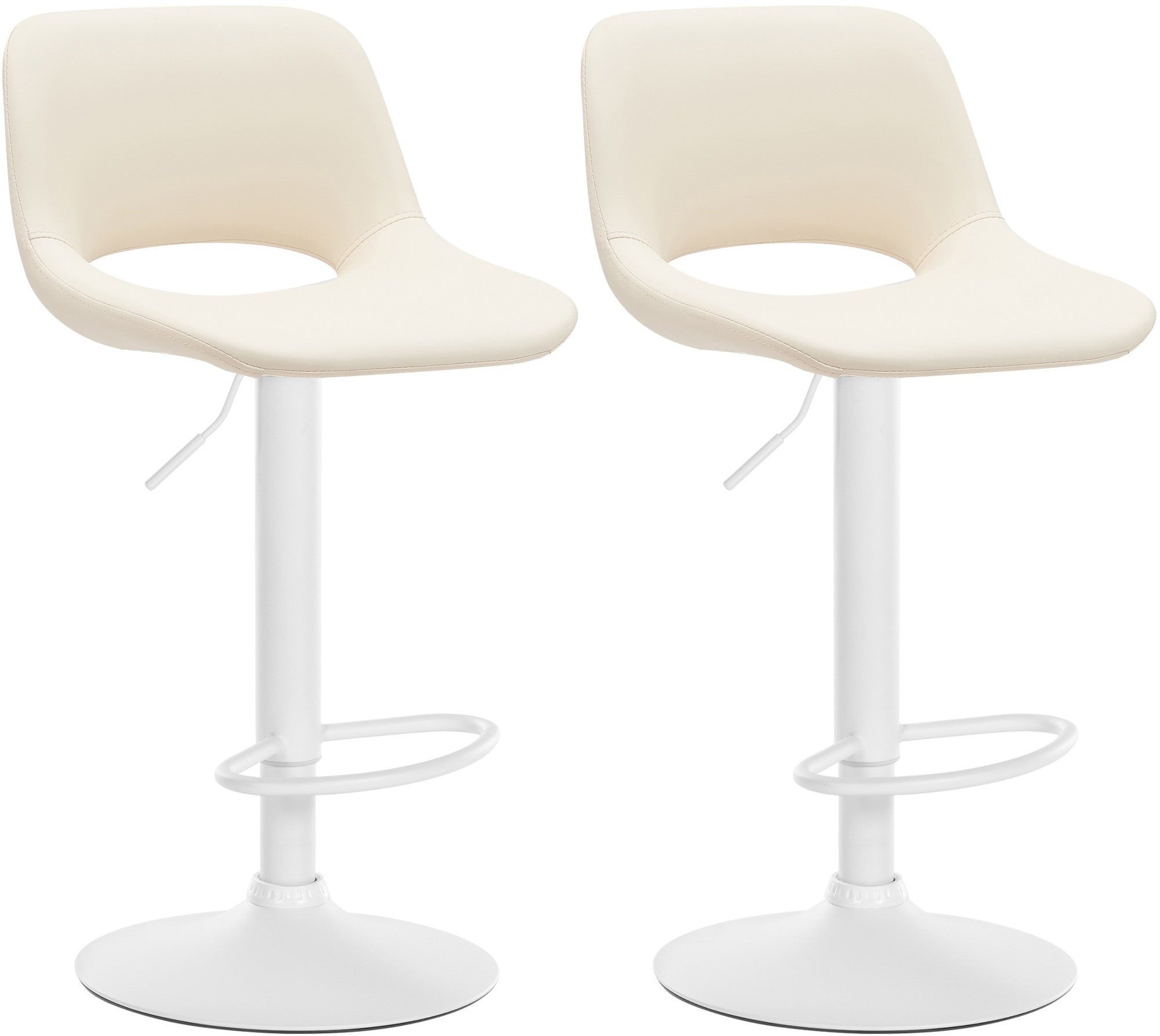 Set of 2 Camden bar stools in faux leather