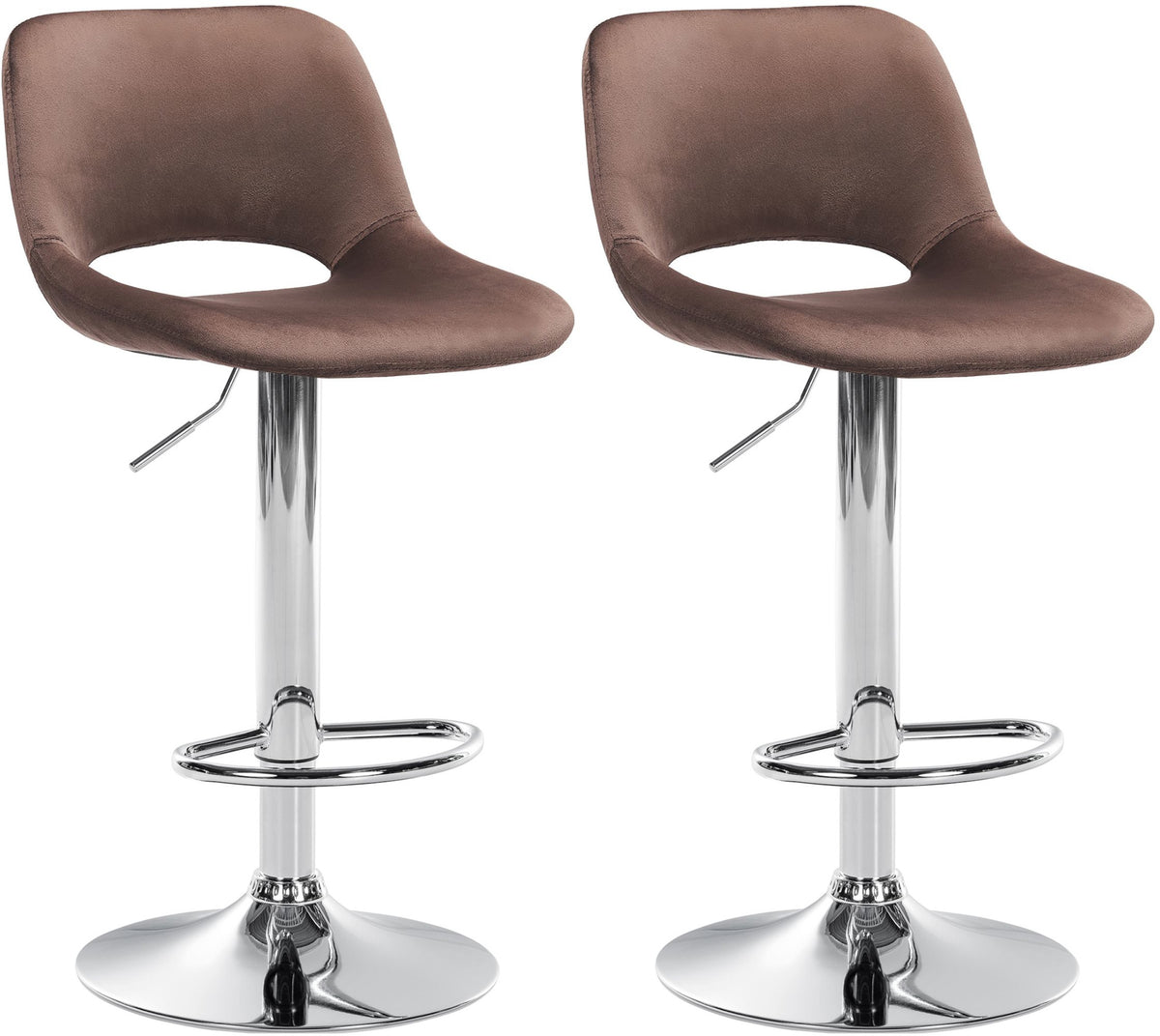 Set of 2 Camden Velvet Bar Stools