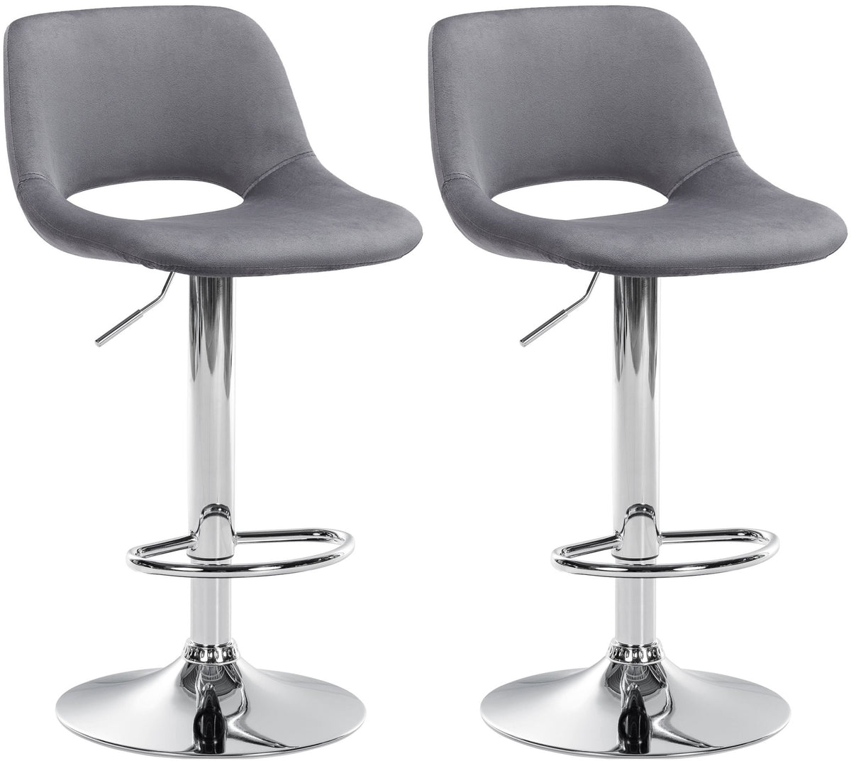 Set of 2 Camden Velvet Bar Stools