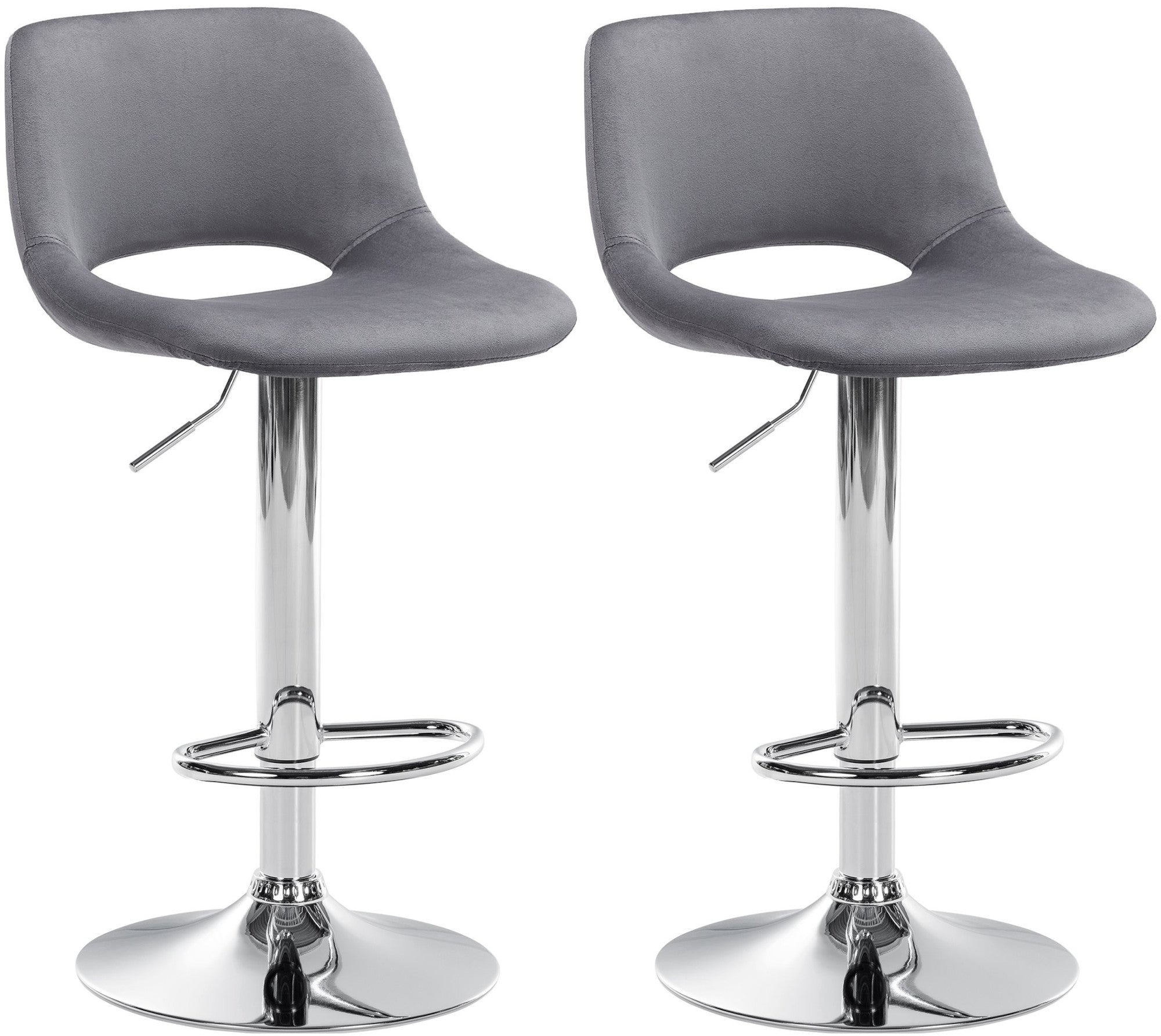 2er Set Barhocker Camden Samt