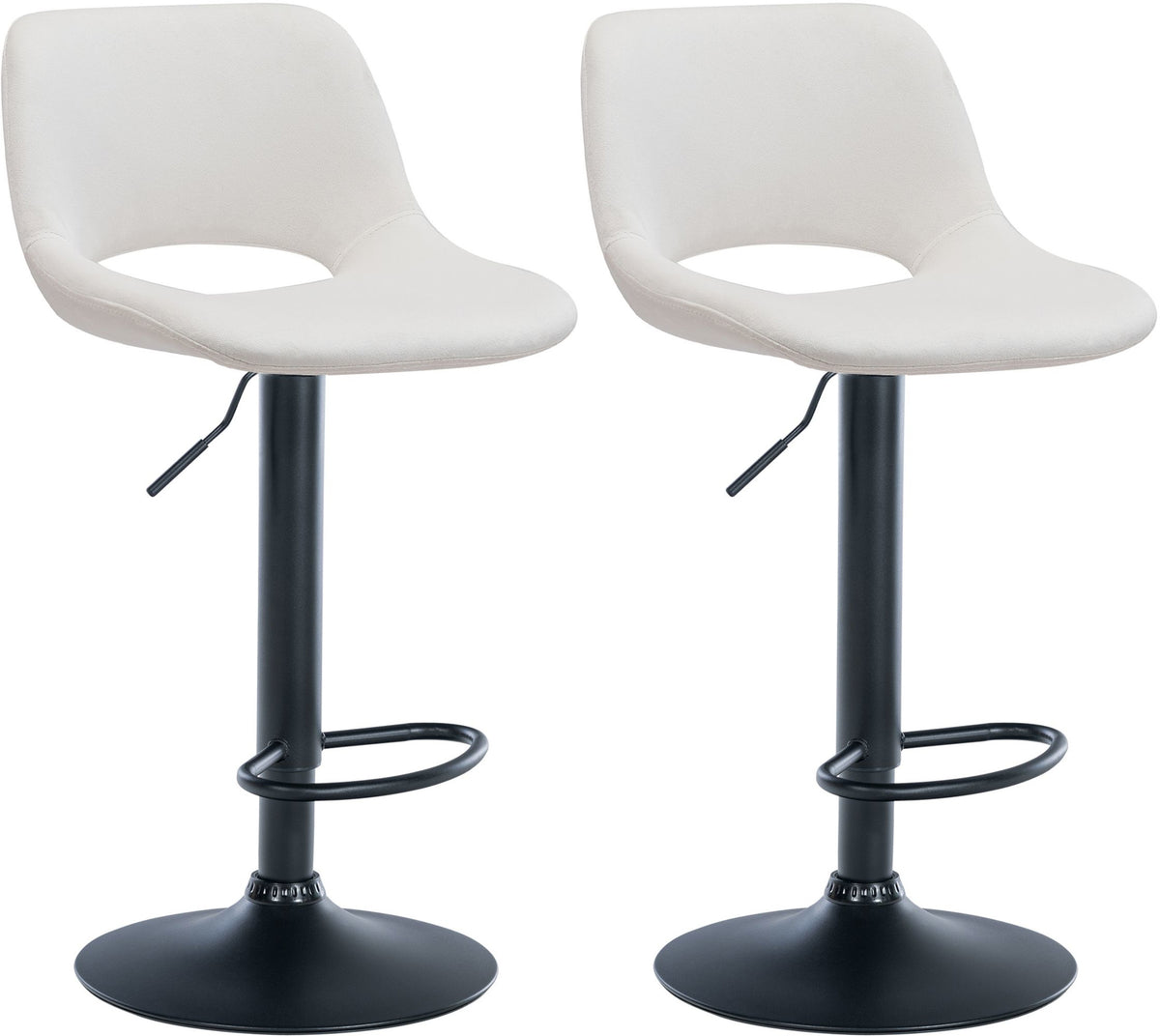 Set of 2 Camden Velvet Bar Stools