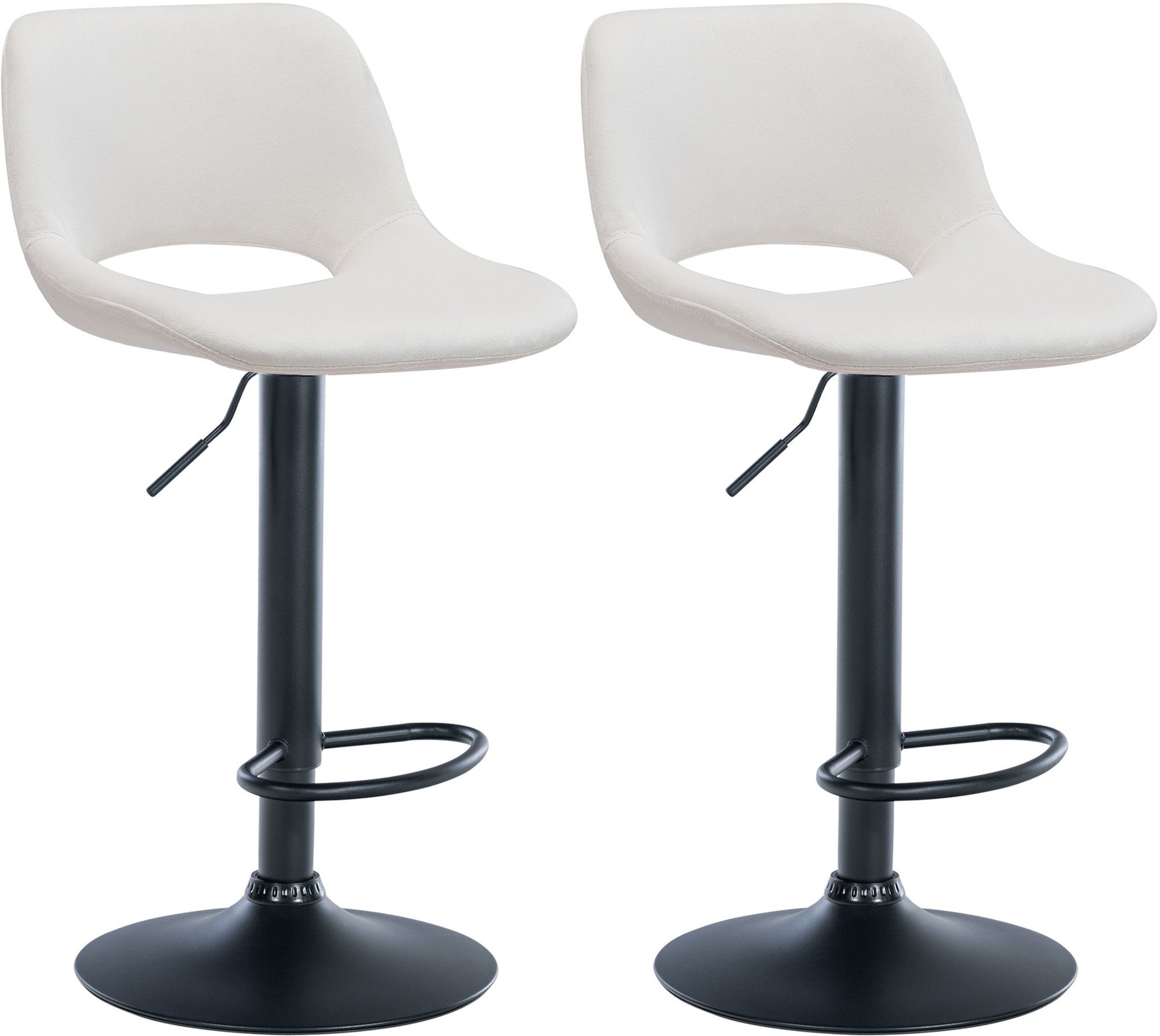 Set of 2 Camden Velvet Bar Stools