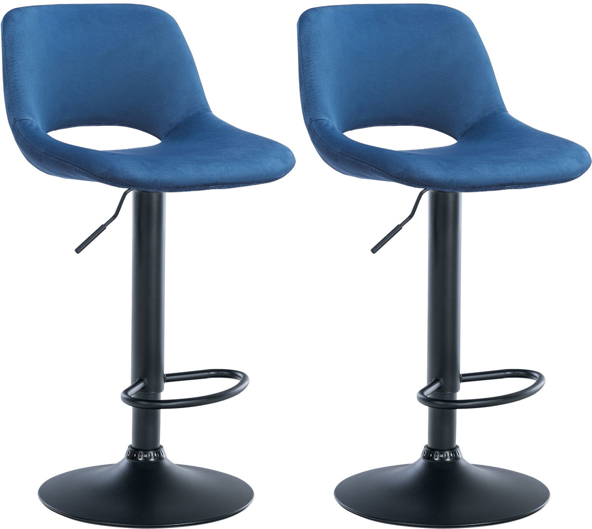 Set of 2 Camden Velvet Bar Stools