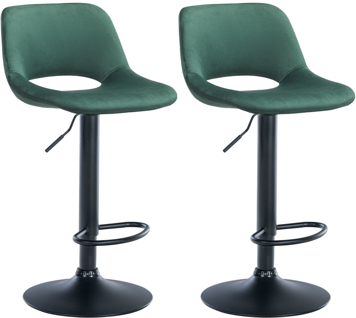 Set of 2 Camden Velvet Bar Stools