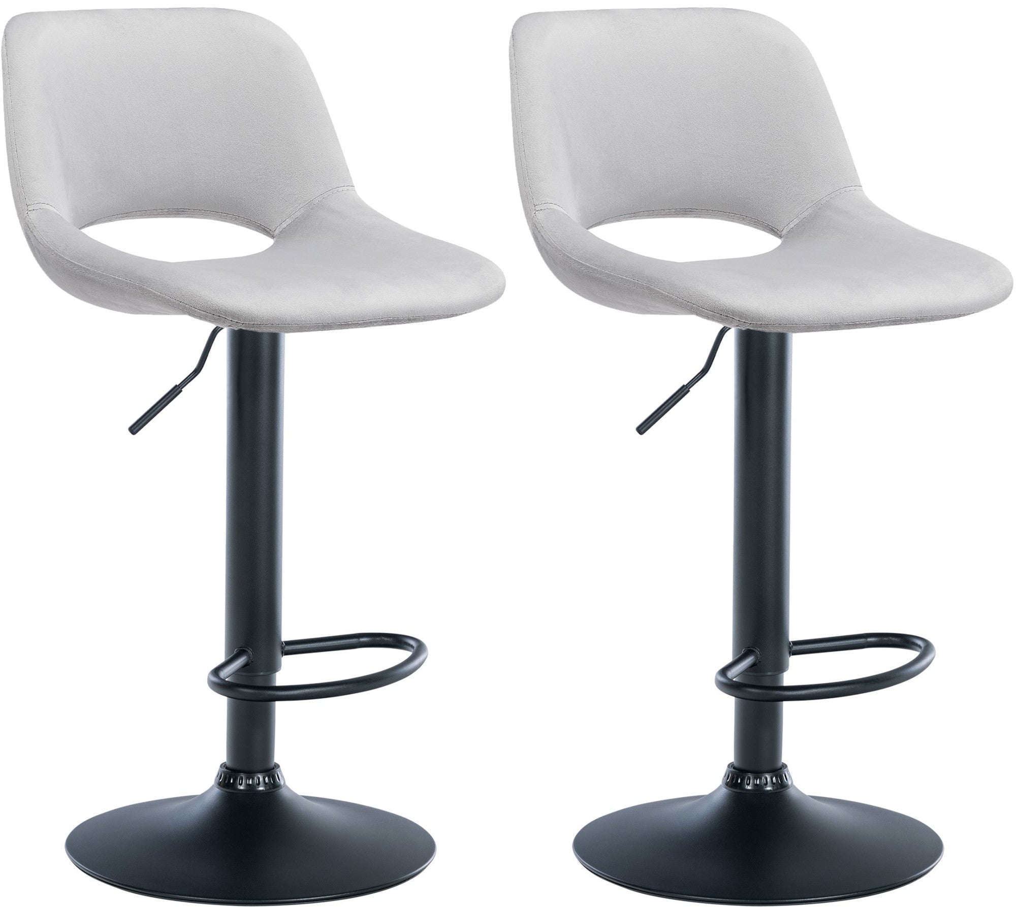 2er Set Barhocker Camden Samt