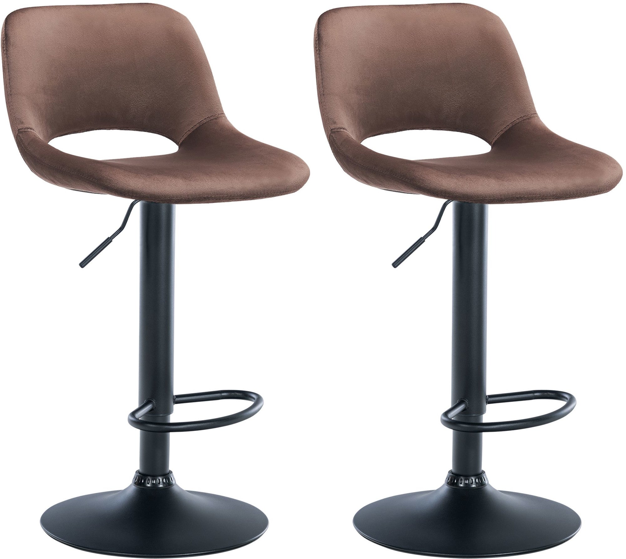 Set of 2 Camden Velvet Bar Stools