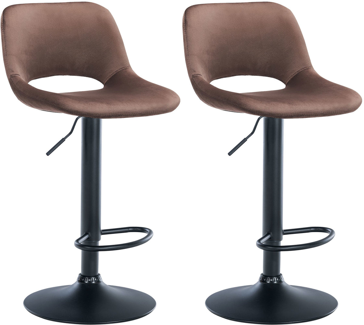 Set of 2 Camden Velvet Bar Stools