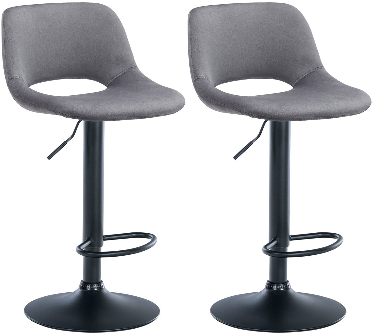 Set of 2 Camden Velvet Bar Stools