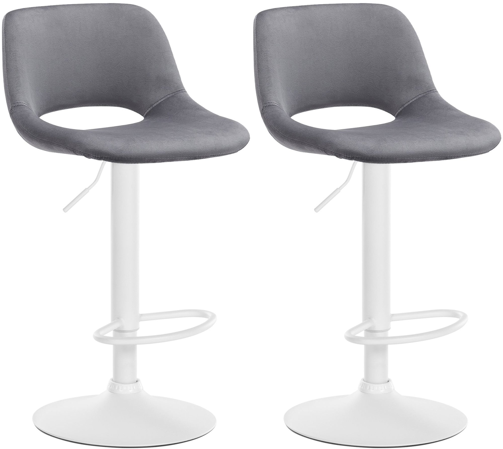 2er Set Barhocker Camden Samt