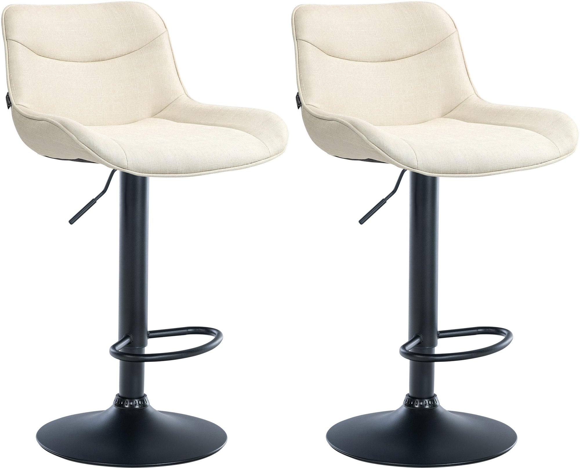 Set of 2 bar stools Vonore fabric