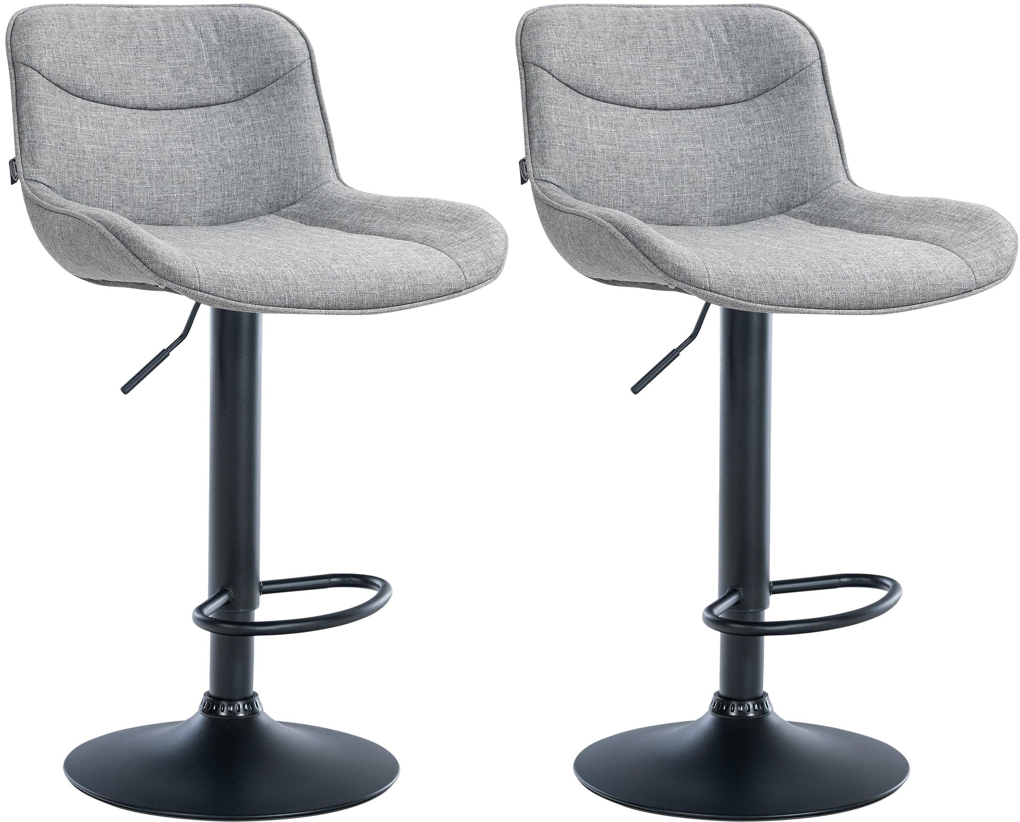 Set of 2 bar stools Vonore fabric