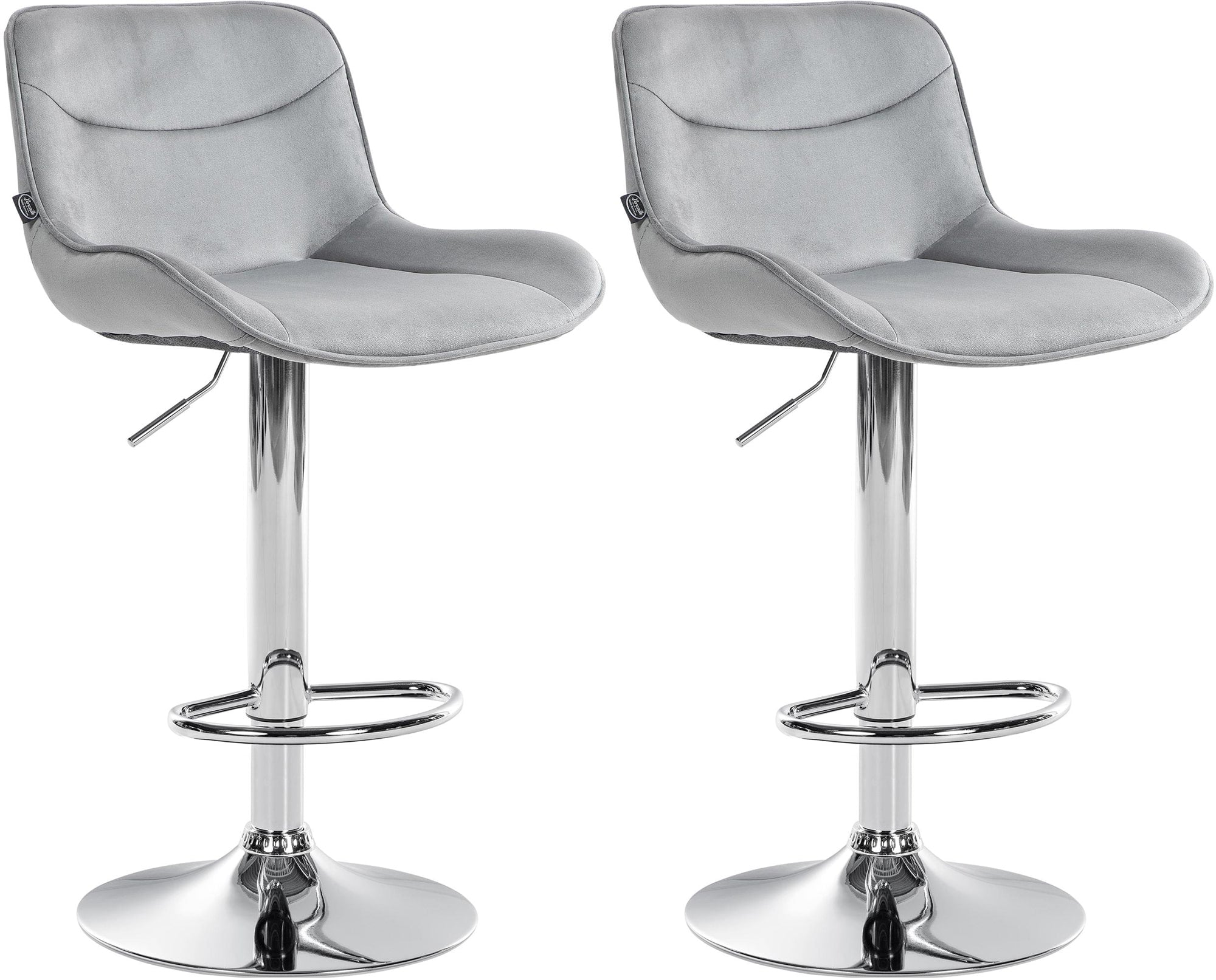 Set of 2 bar stools Vonore velvet