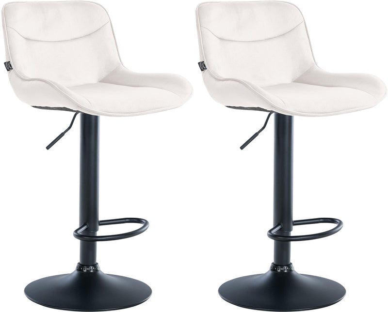 2er Set Barhocker Vonore Samt