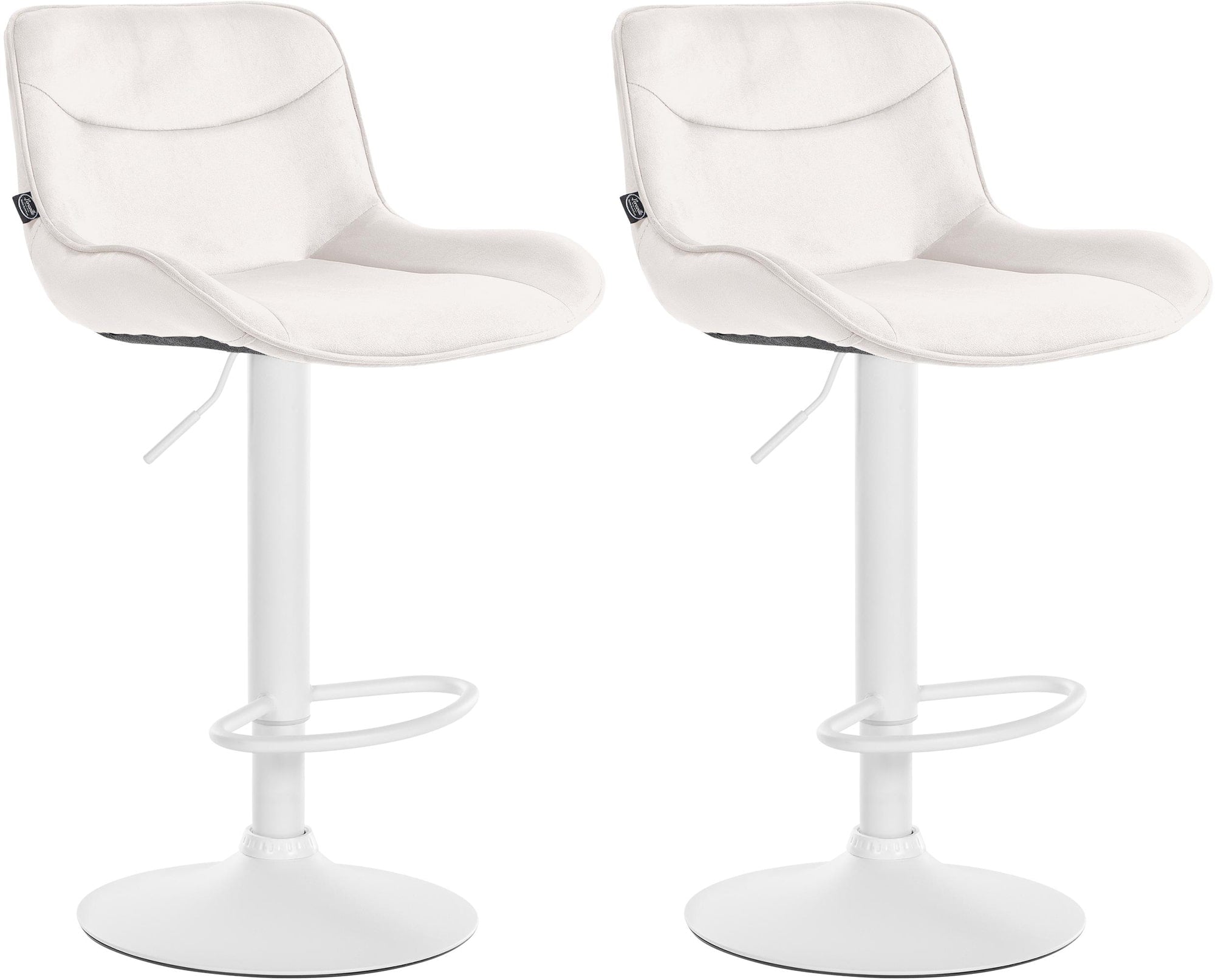 Set of 2 bar stools Vonore velvet