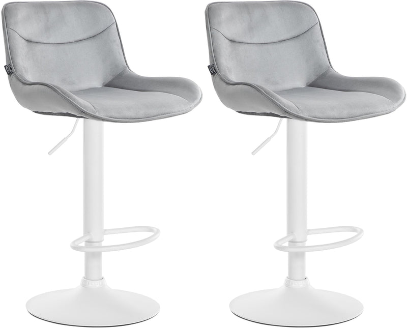 2er Set Barhocker Vonore Samt