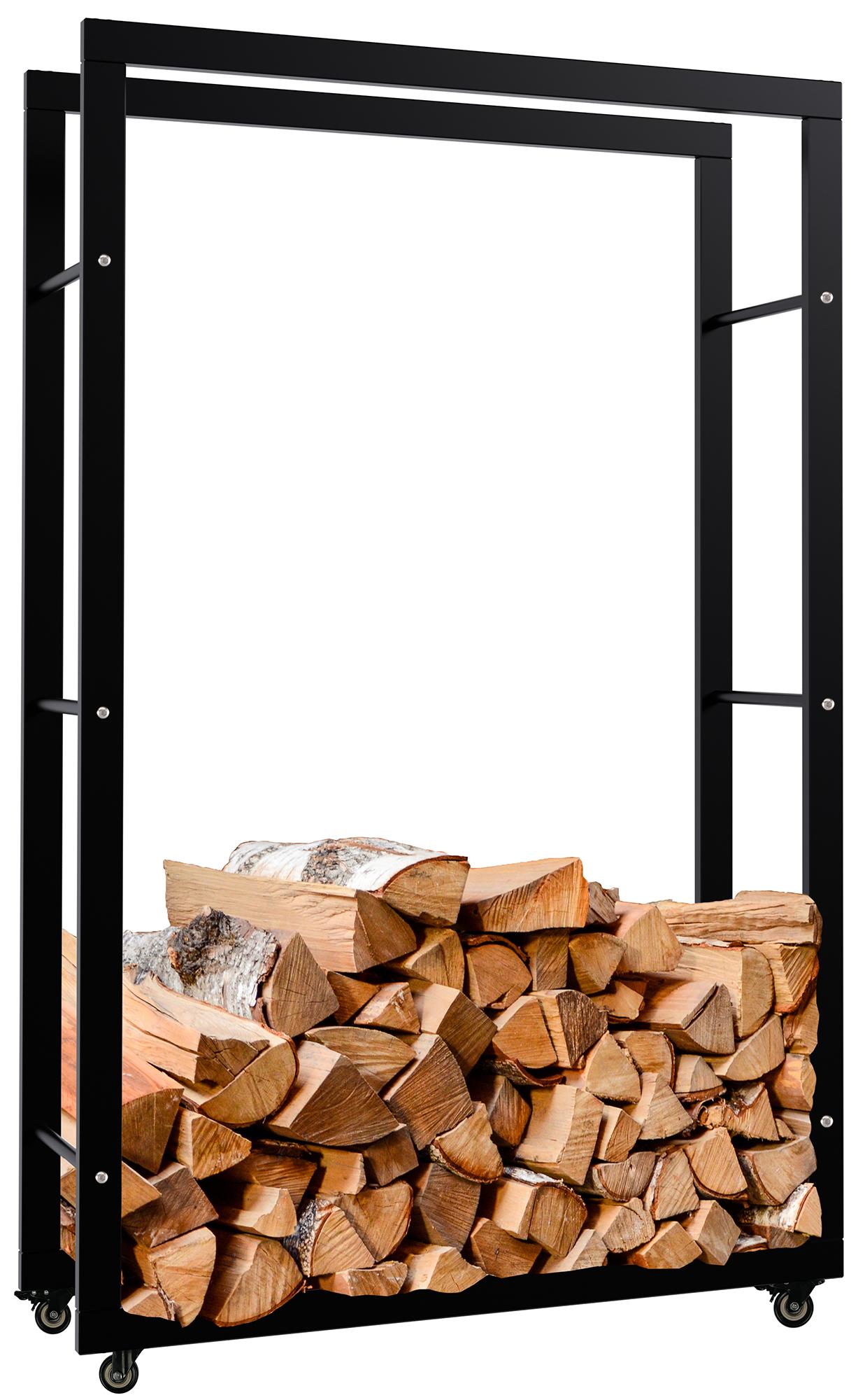 Keri firewood rack with wheels