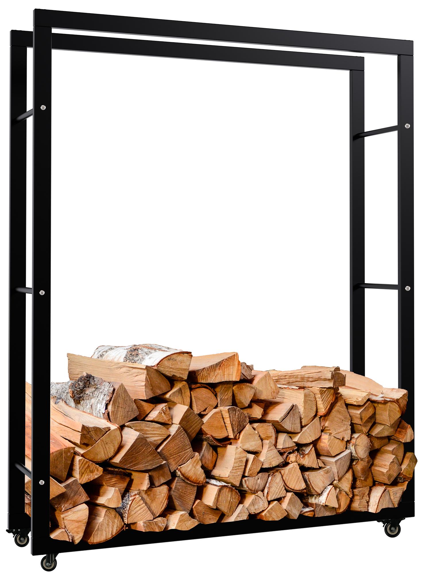 Keri firewood rack with wheels