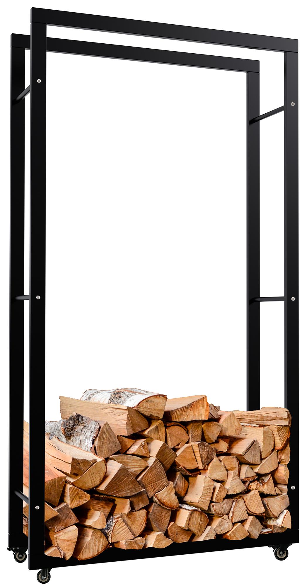 Keri firewood rack with wheels