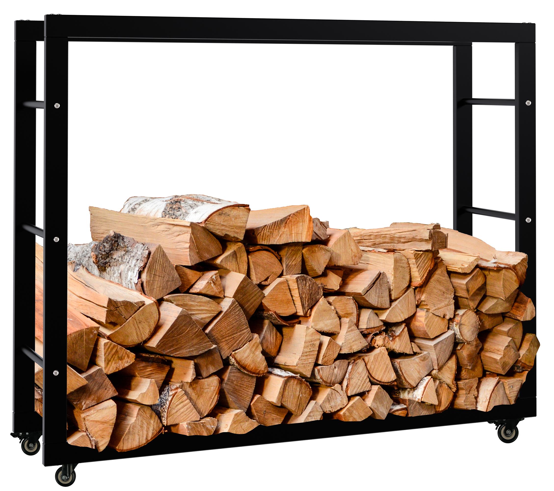 Keri firewood rack with wheels