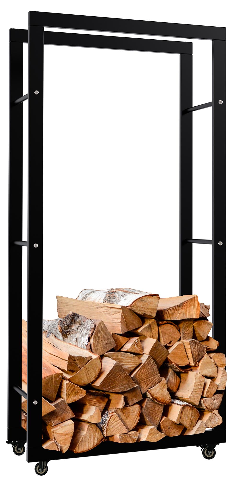 Keri firewood rack with wheels