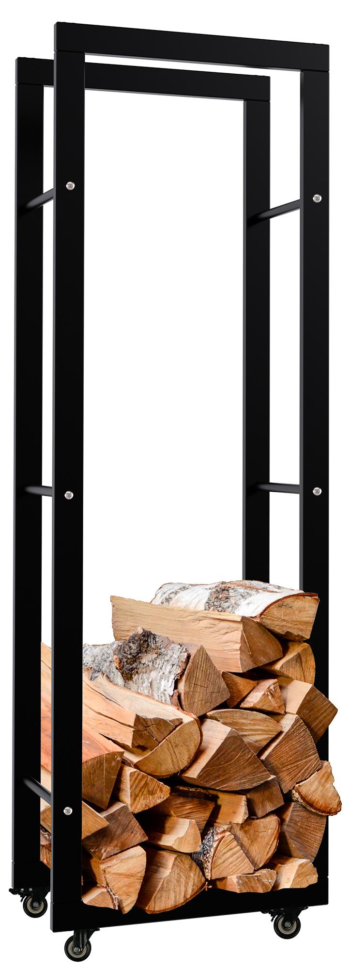 Keri firewood rack with wheels