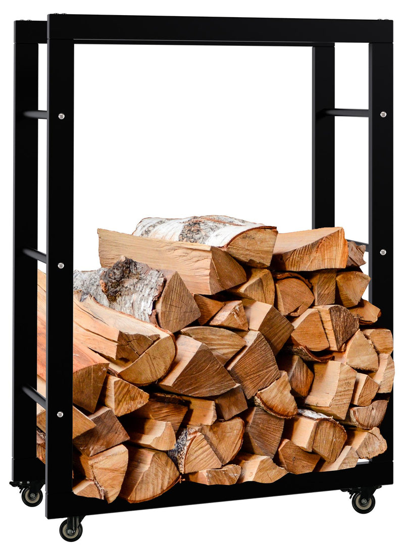 Keri firewood rack with wheels