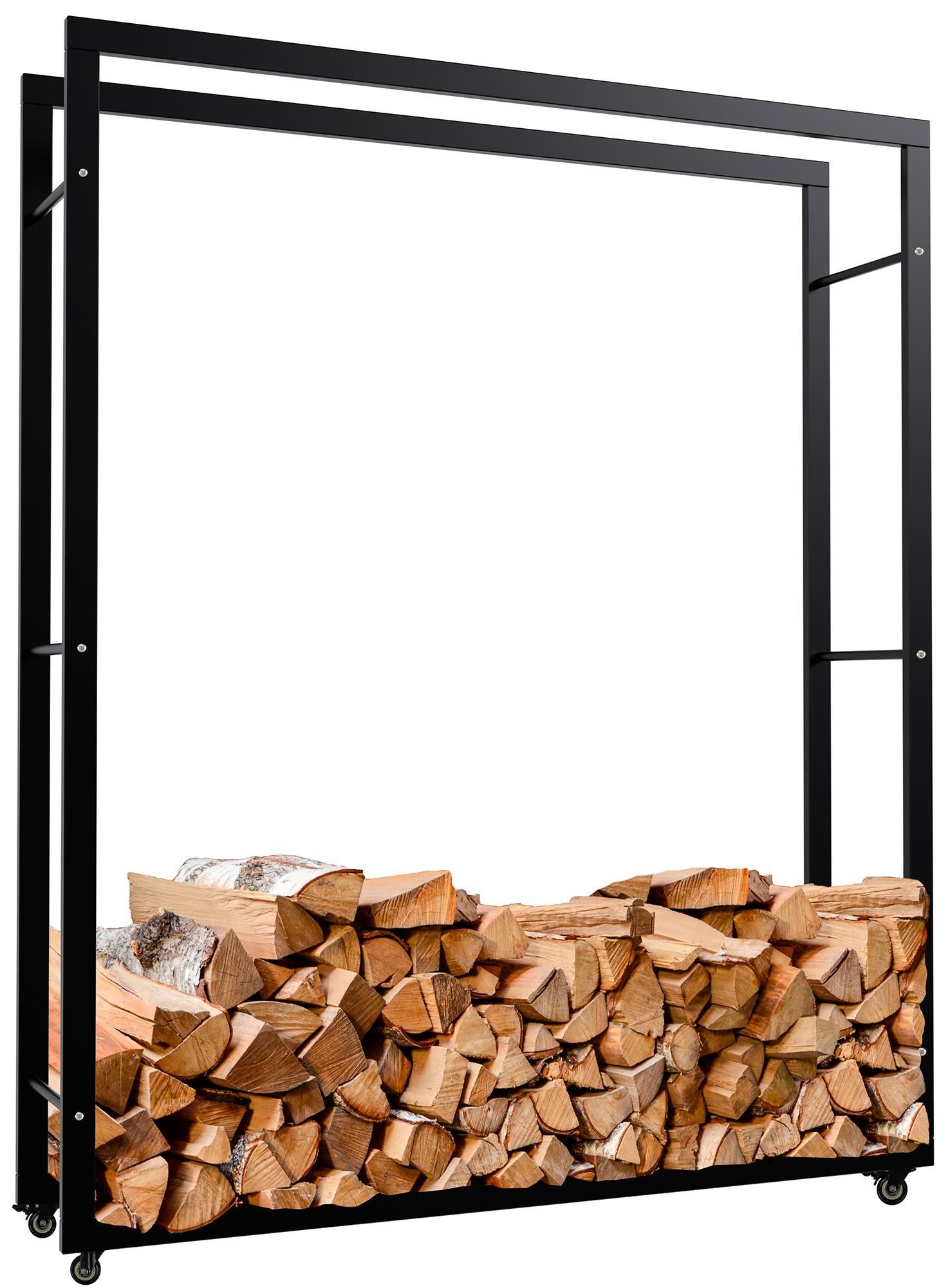 Keri firewood rack with wheels