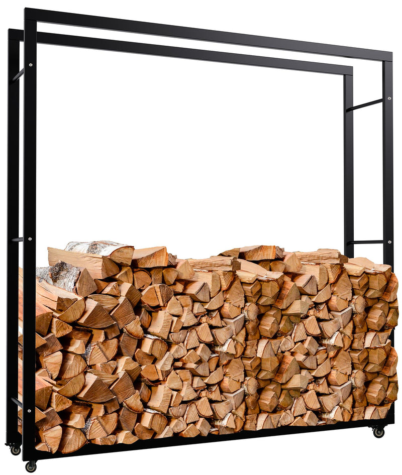 Keri firewood rack with wheels