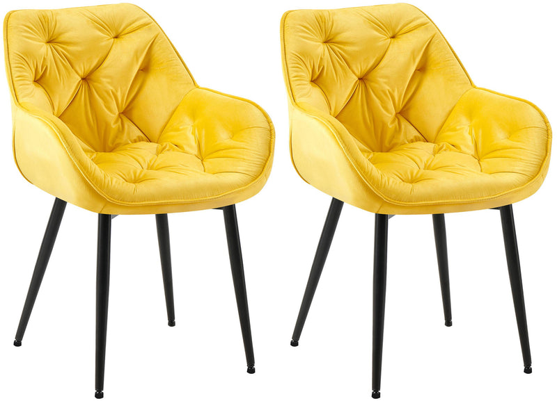 Set van 2 stoelen Tanna fluweel