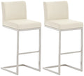 2er Set Edelstahl Barhocker Paros