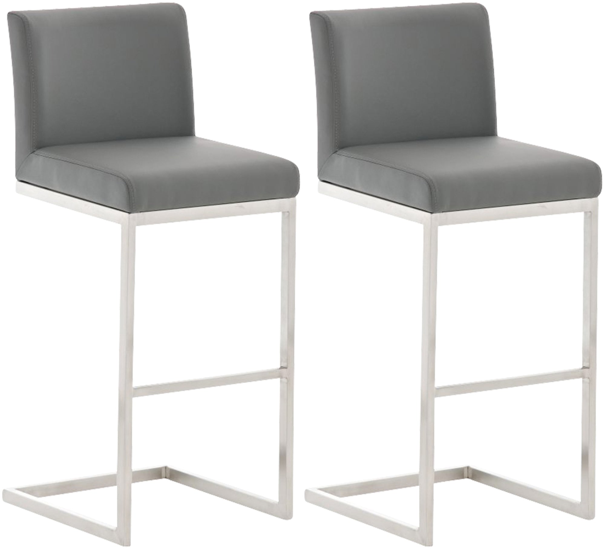 2er Set Barhocker Paros Kunstlederbezug
